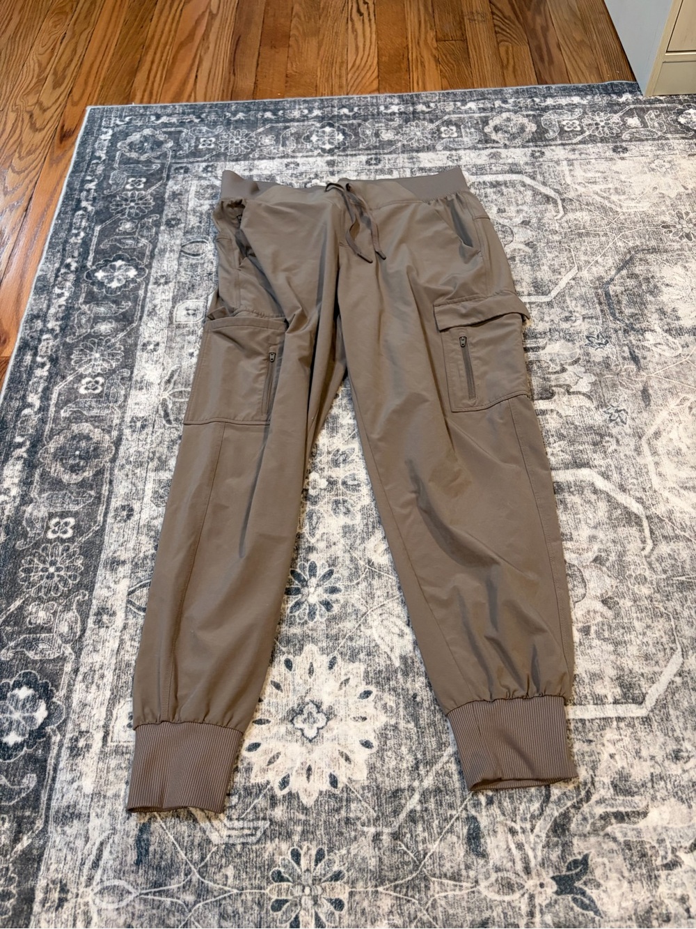 all in motion Taupe Cargo Joggers with Ribbed Cuffs